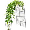 Relaxdays Supporto cetrioli, nero/verde | Arco metallico con rete per fagioli, piselli e uva, HxLxP 230×140×198 cm