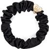 By Eloise London Silk Scrunchie Gold Heart Elastico per capelli donna 1 pz colore nera