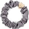 By Eloise London Silk Scrunchie Gold Heart Elastico per capelli donna 1 pz colore Grey