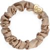 By Eloise London Silk Scrunchie Gold Heart Elastico per capelli donna 1 pz colore Sand
