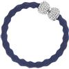 By Eloise London Silver Diamanté Bow colore Navy Blue