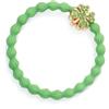 By Eloise London Gold Diamanté Clover Leaf Apple Green