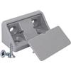 SKIR'CO 10 staffe per mensole grigie 44 x 20 x 20 mm, 90 gradi, giunto angolare in plastica, viti incluse (10, grigio)