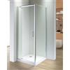 Generico Box Doccia Angolare cm 70x70 con 1 anta battente, vetro temperato 6mm e profili cromo