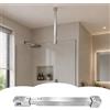 VIIGUIY Barra Stabilizzatrice per Box Doccia Barra di Supporto Telescopica Porta Doccia (soffitto-vetro), Asta Stabilizzatrice Vetro Senza Telaio, Tubo Rinforzo Fisso Bagno(Brushed A,30-45cm (11.8-17.7in))