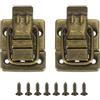 PATIKIL Chiusure Leva Chiusura a Scatto per Cassettiera, 2pz Fibbie in Metallo Valigie Scatole Stile Retrò con Vite per Imballaggi in Legno Cassetta Attrezzi Armadietto, Bronzo