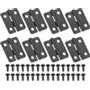 PATIKIL Cerniere a Scatto Piccole 3/4 Pollici, 8pz Mini Cerniera per Scatole Gioielli con Viti per Scatole Gioielli in Legno Armadietto Cassetti Porte Cancelletto, Nero
