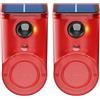 QXMH Solar Sensore di movimento per esterni: 110 Deb Four Sander, 6 LEZ, Flashwinningstrob, Alam Sistum, Laudermotien, Detketo, Noismek. (K11-2PCS)