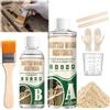 AllisWay Resina Epossidica per Legno, Stucco Epossidico per Legnoo, Resina per Legnos Riempitiva, Riempie e Rinforza Il Legno's Rapidamente e Facilmente, polvere di legno a 80 mesh
