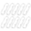 RORPOIR 10 Pezzi Coperchio Decorativo Foro di Troppo Pieno Bianco Ovale per Lavabo Bagno e Cucina, Tappo Copri-troppopieno Resistente ai Graffi, Installazione Rapida Fai da Te