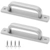 XBAIPIN Set di 2 maniglie scorrevoli da 180 mm, maniglie da cucina in lega di alluminio, accesso a forma di C per ante dell'armadio, maniglia scorrevole con viti per armadi, porte interne e porte