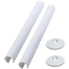 Generic Kit di copertura per tubi del radiatore - Manicotto decorativo per tubi con collari rotondi | resistente PVC e metallo Pi pe Protector per riscaldatori a gas, radiatori e tubi del bagno