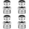 SagaSave 4 adattatori per rubinetto, adattatori filettati per rubinetto, 22 filettatura interna a 3/4 GHT, connettore filettato esterno, adattatore per lavello per rubinetto per cucina e bagno