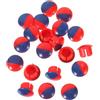 Outanaya Manopola Rubinetto in Plastico per Maniglie Acqua Calda e Fredda, Facile Installazione, Design Estetico Elegante per Cucina e Abitazioni, Confezione 20 Pezzi Rossi e Blu
