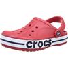 Crocs Bayaband - Sabot Unisex per Adulti, Rosso (Pepper)/Blu Navy, 42, 10 Women/8 Men
