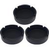 SOQKEEN Posacenere in Silicone di Plastica Portacenere 3 PZ Piccoli Portatili Leggeri Accessori Porta Sigarette per Sigari e Sigarette Ufficio Casa Patio Decorazione Esterno Interno (Nero)