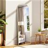 WOLIBEER Specchio Intero 150x40 cm Specchio da Terra o a Parete con Cornice in Alluminio Dorato, per Camera da Letto, Soggiorno, Cameretta e Spogliatoio