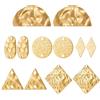BENECREAT 48 pz Ciondoli Connettore in Ottone Strutturato, 6 Stili Triangolo/Semitondo/Rombo Piatto Stile Geometrico Pendenti Collegamenti Connettori per Orecchini Collana, Foro: 1.2~1.8 mm