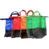 CUEYU Set di 4 borse per carrello della spesa con borsa termica e porta uova/vino(blue one size), 4 sacchetti riutilizzabili per carrello della spesa/borsa per la spesa