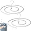 Generic 2 stendibiancheria a spirale, ganci circolari salvaspazio per lenzuola, staccabili, per lenzuola, coperte, asciugamani