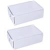 PACKOVE 2pezzi Scatola Porta Scarpe Trasparente Organizer per Scarpe da Donna Scatola di Plastica Impilabile Cassetto Estraibile Contenitore da Donna per Riporre Cinturi Sciarpe