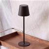 DILUMEN Lampada da tavolo senza fili, 3 temperature, intensità variabile, LED in metallo, IP54, 5200mAh, marrone scuro