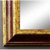 Artecentro cornice dorata per quadri - oro/colore con o senza passepartout in legno-varie misure (oro/rosso, 40x60 + passepartout)