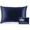 SLIP Federa Queen in seta di gelso, 100% pura seta, 22 momme, blu navy, 50,8 x 76,2 cm