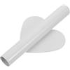 PACKOVE Vaso da Parete per Fiori Minimalista in Acciaio a Forma di Cuore Supporto Adesivo senza Foratura per Ufficio e Hotel Bianco