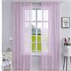 SMITHOOM 2 Pezzi Tende Trasparenti Tenda Voile Mantovana in Pizzo per Camera da letto Soggiorno Balcone Hotel Festa Nuziale All'aperto 145x250cm Rosa