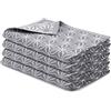 ZOLLNER 4 Strofinacci 100% Cotone - 50x70 cm - grigio - facile nel lavaggio fino a 60°C - Certificato OEKO TEX Standard - Qualità alberghiera