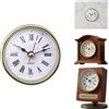Tangseajiao 1 mini orologio da 65 mm, movimento rotondo, quadrante bianco, numeri romani, testa, mini decorazione per la casa (oro)