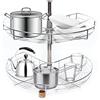 Xigner Giostra per pentole, mobiletto da cucina, piano girevole, girevole a 270°, Ø 71 cm, per mobile angolare, piatto girevole sotto armadio, BJDIE-365