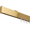 TENDE ARREDO TESSILE - Binario Tenda Soffitto Scorrevole (280 cm) Zineffa per Tenda, Binario a Onda Decorativo in Alluminio con Tappi Terminali e Occhielli in PVC per Tende su Misura (Oro)