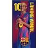 Barcelona FC Asciugamani da spiaggia, in microfibra, motivo Lamine Yamal, Pedri e Scudo. 70 x 140 cm 9 disegni a scelta (Lamine 915073)