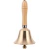 SUPVOX Campanella A Mano: Campanella Natalizia in Ottone Con Manico in Legno 6 Pollici Campanello Di Babbo Natale Per Feste E Decorazioni Natalizie