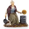 Moranduzzo Venditrice di Castagne per Presepe da Cm 12 Scala 1:15 -Statuine Presepe Indistruttibili - Stile 700', Pittura Rifinita a Mano, Prodotto Ufficiale, Made in Italy, Scultore M. Landi
