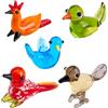 BEAMARKER Set di 5 statuette di Uccelli In Vetro Soffiato A Mano, Mini Statuette di Uccelli e Colombe In Vetro Lavorato A Lume, Ornamenti Decorativi Da Tavolo, Decorazioni per La Casa, Oggetti Da Coll