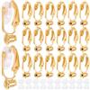 SOFPLATE 1 Scatola 36 Pezzi Convertitore per Orecchini In Oro Convertitore A Clip per Orecchini Clip per Orecchini In Ottone Non Forati con Cuscinetti In Silicone Clip Indolore per Orecchini per Creaz