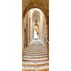 A.Monamour Adesivo Porta Autoadesiva Antica Architettura Antica Arco Scale In Pietra Percorso Tunnel Vinile PVC Adesivi per Porte Interne 3D Pellicola Adesiva Poster Sticker Murale Carta da Parati