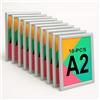 Aluanz Cornice per Poster A2 Argento, Set da 10, 594 x 420 mm