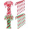 KAHEIGN 60 Pezzi Bastoncini di Zucchero di Natale, 15CM Bastoncino di Zucchero di Plastica Ornamenti D'attaccatura Dell'albero di Natale per Vacanza Natale Festa Nuovi Anni Casa Decorazione