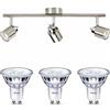 Philips Meranti Faretto da incasso GU10 e Philips LED Scene Switch GU10 50 W - Faretto a LED da incasso - 3 luci, nickel