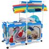 HEYOUTH Contenitore con Ruote per Giocattoli da Piscina - Organizzatore da Esterno con Cerniera per Tondini, Gonfiabili, Palle, Tavole da Surf e Accessori (160 * 82 * 183cm)