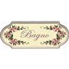 Domus Artis Targa per Porta Camera Shabby Chic Country Decoro Fiori Rosa (Bagno dec. 10)