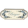 Domus Artis Targa per Porta Shabby Chic Country Misura CM. 8X21 Spessore MM. 11 Decoro Bagno Azzurro