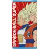 ARDITEX Telo Mare in Microfibra Dragon Ball Super 70x140 cm Rosso e Blu - Design Ufficiale per Bambini - Morbido, Assorbente e a Rapida Asciugatura
