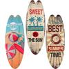 HOLIDYOYO Targhe Da Appendere Alla Parete Con Tavola Da Surf - 3 Pezzi Di Decorazioni Nautiche In Legno Decorazioni Murali Estive Tropicali Targhe Per Porte Al Mare Targhe Murali A Tema