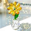 H&D HYALINE & DORA Sconosciuto H & D cristallo girasole figurine Ornament Paperweight Table Decor