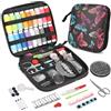 KEYHOT Kit Cucito da Viaggio, 86Pcs Professionale per Nonna Mamma e Principiante Piccolo Casa che Contiene Aghi Forbici Metro Nastro Ditale (farfalla)